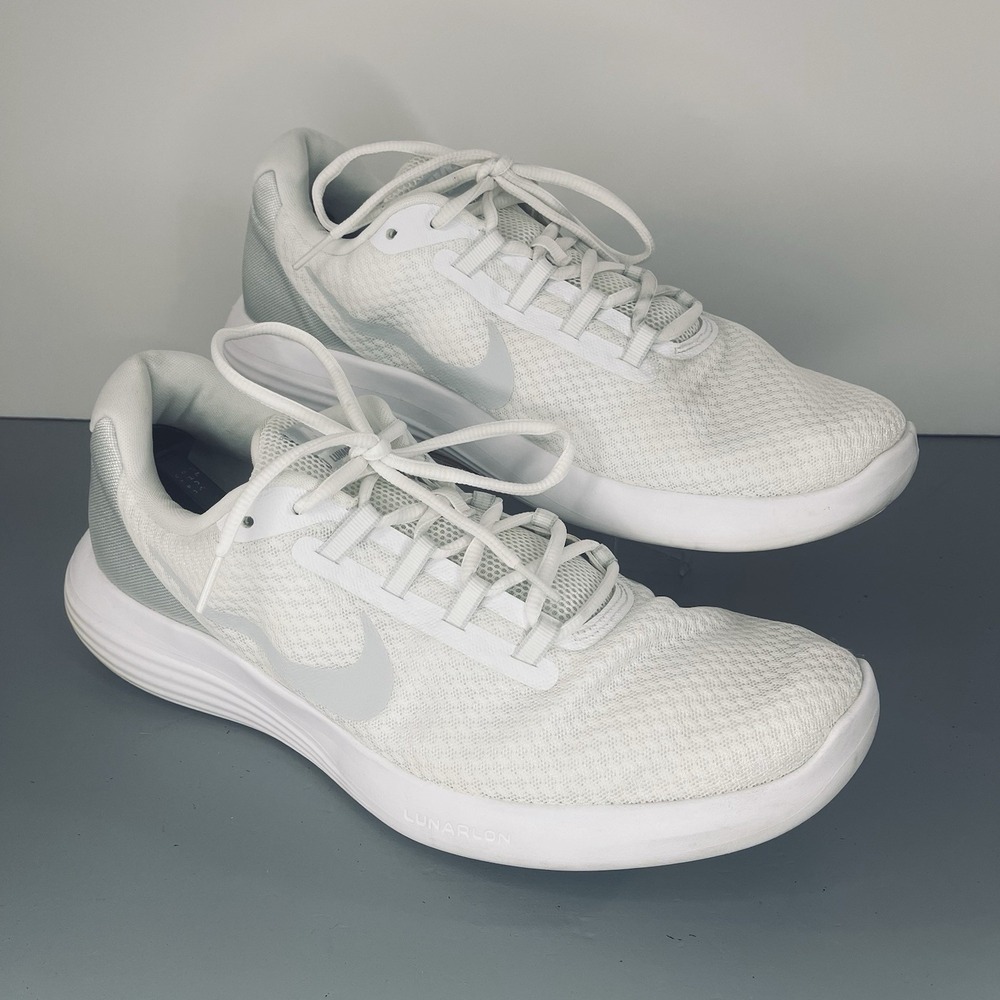 Nike Lunar Converge White Mens Size 14 White/Light Grey 852462-100